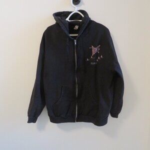 David Bowie Full Zip Hoodie. Serious Moonlight Tour. XL